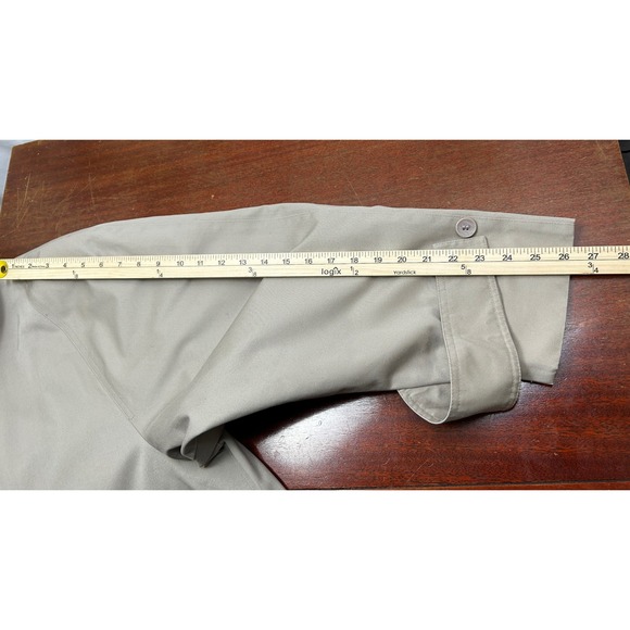 London Fog‎ Vintage Swing Coat Womens 14 Red Lined Classic Trench Parisian Style - Picture 10 of 11